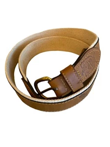 Cinturón de cuero sintético de lona para club de tenis Hilton Head Reef Riders talla 36 - Imagen 1 de 6