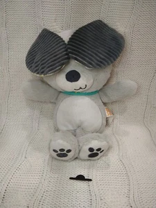 Bright Starts Gray Puppy Dog Peek a Boo Giggles Baby Sound / Musical 10/15" - Picture 1 of 8