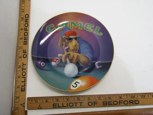 OLD JOE CAMEL COLLECTORS PLATE DISH CIGARETTE ADVERTISING SMOKING JOE POOL TABLE - Picture 1 of 3