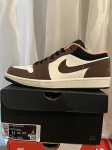 Nike Jordan 1 Low Mocha - BRAND NEW FREE SHIPPING, Slightly Damaged Box - Picture 1 of 2