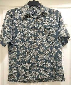 Camisa tropical de manga corta 100 % seda Silk Icon para hombre talla mediana - Imagen 1 de 5
