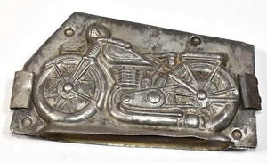 Antike Oldtimer Original Motorrad zweiteilige Schokoladen Bonbonform - Bild 1 von 6