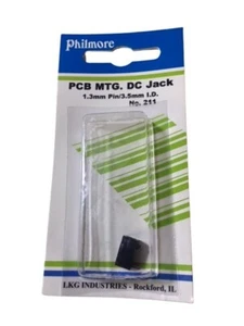 Philmore # 211, 1,3 mm I.D. x 3,5 mm O.D. Toma de alimentación coaxial de montaje en placa de PC - Imagen 1 de 1