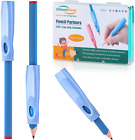 Ergonomischer Bleistiftgriff, Extender & Kappe 3 in 1, Silikon Bleistift Partner 6er Pack