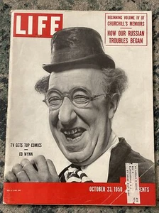 LIFE MAGAZINE Oct 23 1950 Ed Wynn TV Comics Churchill Memoir Russia Complete Ads - Bild 1 von 3