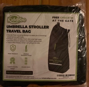 Kiddigo Umbrella Stroller Travel Bag for Airplane Black NEW - Picture 1 of 1