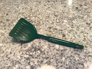 Vintage Ekco Nylon Kunststoff breit grün Schlitz Spatel Flipper Wender - Bild 1 von 4