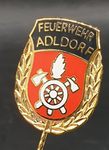 BRD Deutschland Anstecknadel Orden Freiwillig Feuerwehr Adldorf Bayern