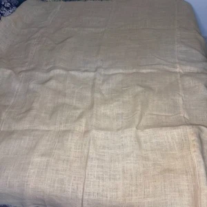 Pottery Barn Long Raw Hem Table Cloth 100% Kenaf 63x63 Inches - Picture 1 of 7