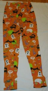CWD Kids Halloween Leggings Pants Girl Size 16 Skull Spider Ghost Cat Candy Corn - Picture 1 of 2