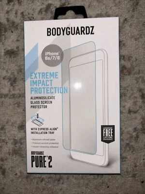 BodyGuardz Pure2 iPhone 6/6s/7/8 SE 2020, Glass Screen Protector - Clear - Image 1 of 2