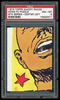 1974 Topps Wacky Packages Kong Fu Puzzle / Checklist CL 8th Series PSA 8 - Image 1 of 3