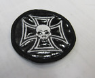 IRON CROSS COLLECTABLE RARE VINTAGE PATCH EMBROIDED 90'S METAL SKULLS