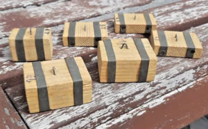 6X LADEGUT HOLZ KISTEN METALL BESCHLAG f. MÄRKLIN BING HANDMADE PREWAR Spur 0 1 - Bild 1 von 11