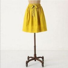 Odille Drawing Parallels Skirt Size XS Marigold Yellow Pleated Anthropologie