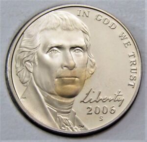 2006 S US Jefferson Nickel 5 Cents Proof Coin