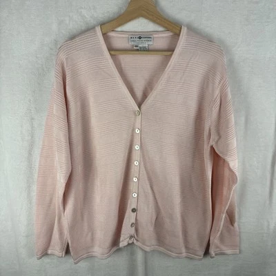 Vintage Saks Fifth Avenue Real Clothes Cardigan Pink Size 2X Button Up - Image 1 of 4