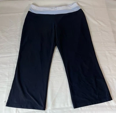 Леггинсы Y2K Nike Capri черные большие женские Dri Fit для тренировок йоги брюки повседневные - Изображение 1 из 4