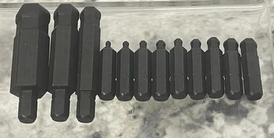 Eklind  12pc Ball End Insert Bits Power Bit Set SAE Standard 5/64-1/2  USA - Image 1 of 2