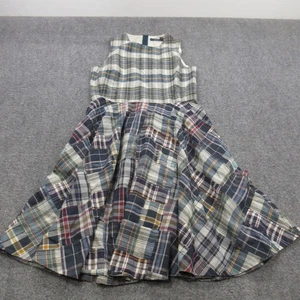 Polo Ralph Lauren Dress Girls Size 6 Plaid Sleeveless Patchwork Summer Casual - Picture 1 of 14