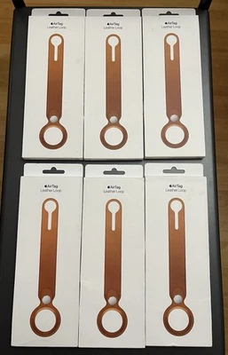 GENUINE Apple AirTag Leather Loop Air Tag MX4A2ZM/A - Saddle Brown NEW - Image 1 of 2
