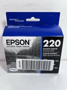 2 PACK GENUINE EPSON T220120-D2 BLACK INK SEALED BOX 6/2027 - Picture 1 of 6