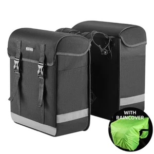 WEST BIKING Waterproof Reflective Bike Bicycle Double Panniers Bag Trunk Bag 33L - Picture 1 of 13