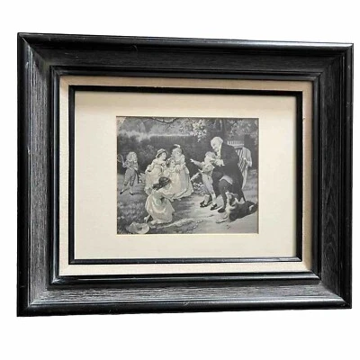 Antiguo tapiz francés de seda tejido Neyret Freres de Frederick Morgan pintura Foto 1 de 4