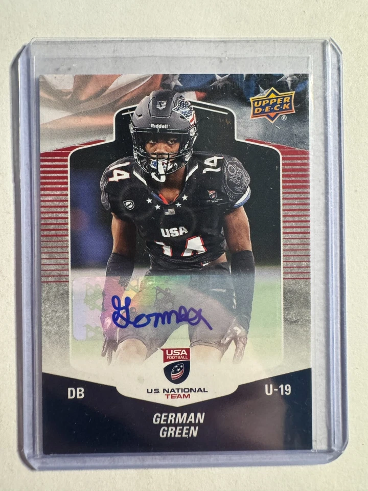 K294,157 - 2018 Upper Deck USA Football Autographs #69 German Green Auto - Image 1 of 1