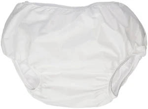 Waterproof 100% Nylon Diaper Pants, White, Small Fits 14-19 Pounds (2 Count) - Picture 1 of 12