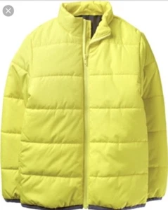 new boys jacket coat puffer Crazy8 Crazy 8 L 10-12 bright yellow lime - Picture 1 of 2
