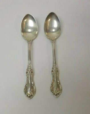 Pair International WILD ROSE, NEW Sterling Silver Demitasse Spoons, No Monogram - Image 1 of 4