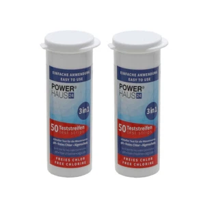 100 Teststäbchen 3 in 1 Teststreifen 2er Pack Teststrips für Chlor, pH Wert und - Bild 1 von 6