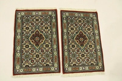 2 x Hand Woven Oriental Rug Moud Auto Floor Mats (60 40 CM) New Top - Image 1 of 4