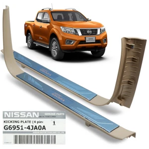 Cubierta de acero inoxidable genuino 4 puertas cromada para Nissan Np300 D23 2014 15 18 - Imagen 1 de 6