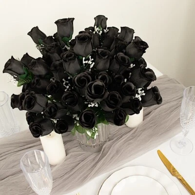 252 Silk BUDS ROSES Wedding FLOWERS Bouquets Wholesale Supply for Centerpieces - Image 1 of 2