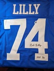 Bob Lilly #74 Signed Dallas Cowboys Jersey Inscribed "HOF '80" Gameday Hologram - Picture 1 of 3