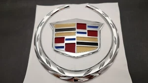 Cadillac ATS, CTS, DTS, SRX, STS Rear Trunk Emblem - Silver - Picture 1 of 3