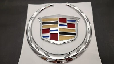 Cadillac ATS, CTS, DTS, SRX, STS Rear Trunk Emblem - Silver - Image 1 of 3