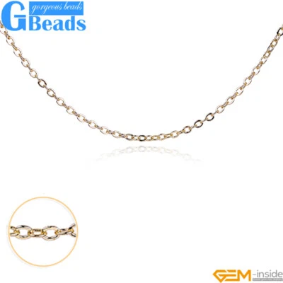 Necklace Brass 14K Gold Filled Cable Chain Jewelry Making 39.3” Hypoallergenic - Image 1 of 4