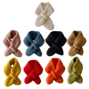 Modern Children Wool Scarf Solid Color Scarf Autumn Winter Fashion Accessories - Picture 1 of 17