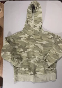 Gap Camo Hoodie Kids Size MEDIUM (8) Fleece Sweatshirt Green Kangaroo Pouch - Picture 1 of 14
