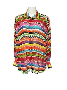 Emanuel Ungaro Damen Button-Down Seidenhemd Größe 8/42 - Luxusmode - Bild 1 von 5