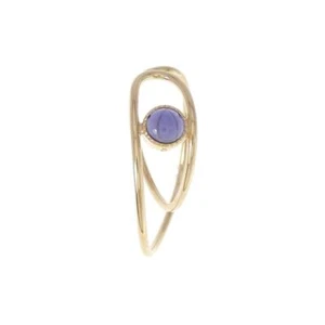 Authentic K10YG Iolite Ear cuff Single Earrings #260-003-147-5525 - Picture 1 of 4