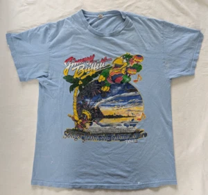 Jimmy Buffett Songs From St. Somewhere Concert Tour T-Shirt 2013 Blue Sz L Delta - Picture 1 of 11