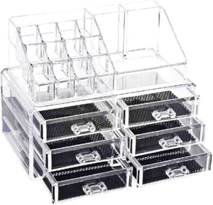 Organizzatore Cosmetici con 6 Cassetti, Espositore Portatrucco in Plastica - Foto 1 di 5