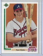 1991 Upper Deck Final Edition #8F Ryan Klesko Atlanta Braves Diamond Skills