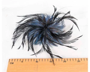 Navy & black feather Millinery Fascinators Hats Making 100% Australian Seller - Picture 1 of 4