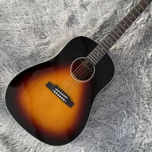 Handmade G-J45 Acoustic Guitar Sunburst Solid Spruce Top Rosewood Fretboard - Picture 1 of 8
