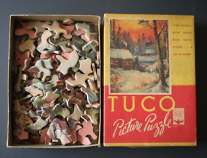 Vintage TUCO Puzzle  AUTUMN SUNSET by W.M. Thompson Complete NICE!